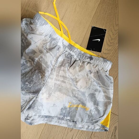 🎁Nwt Nike Gray and Yellow Athletic Shorts - Picture 2 of 3